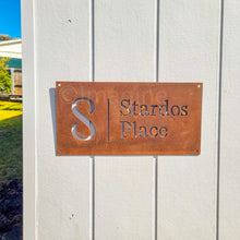 Load image into Gallery viewer, Corten Property Address Sign