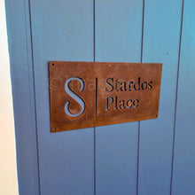 Load image into Gallery viewer, Corten Property Address Sign
