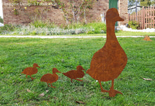 Load image into Gallery viewer, Family of Ducks Garden Art Stakes