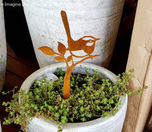 Load image into Gallery viewer, Perched Fairy Wren Garden Art Stake