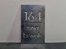 Load image into Gallery viewer, Corten Property Address Sign
