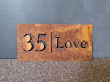 Load image into Gallery viewer, Corten Property Address Sign
