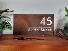 Load image into Gallery viewer, Corten Property Address / Business Logo Sign
