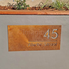 Load image into Gallery viewer, Corten Property Address / Business Logo Sign
