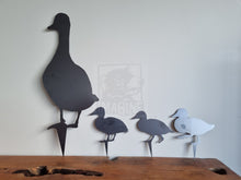 Load image into Gallery viewer, Family of Ducks Garden Art Stakes
