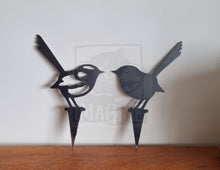 Load image into Gallery viewer, Fairy Wren Pair Garden Stake Ornaments
