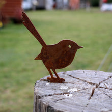 Load image into Gallery viewer, Female Fairy Wren Garden Art Stake
